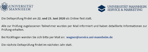 Wichtige Information